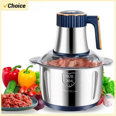 Electric Meat Grinders 5L Food Crusher Stainless Steel Multifunctional Vegetable Slicer Processor Blenders